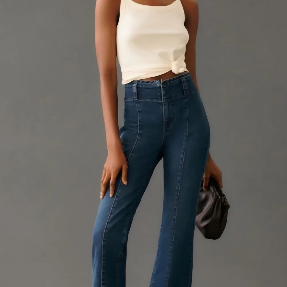 Pilcro - Anthropologie 70's High-rise Slim Cropped Jeans - Picture 2 of 9